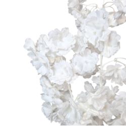 GAŁĄZKA KWITNĄCA WIŚNIA 97CM BIAŁA NA BIAŁYM WHITE