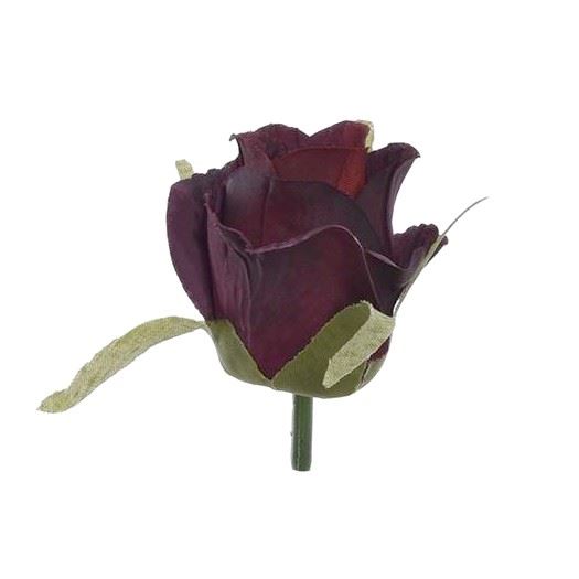 RÓŻA GŁÓWKA PĄK 4,5CM TAJ1031 BURGUNDY