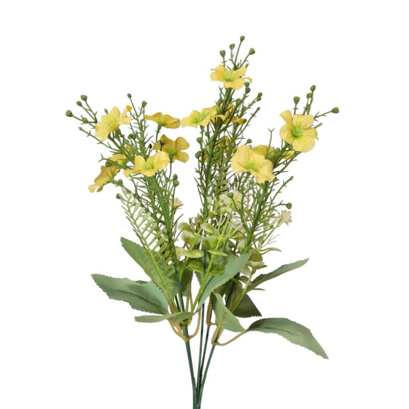 KWITNĄCE KWIATY POLNE BUKIET 35CM YELLOW