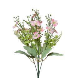 KWITNĄCE KWIATY POLNE BUKIET 35CM PINK