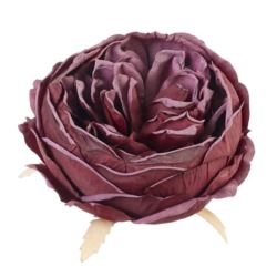 PEONIA GŁOWA VINTAGE 9CM OLD BURGUNDY
