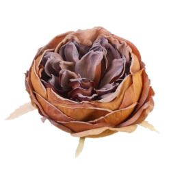 PEONIA GŁOWA VINTAGE 9CM OLD MILK CHOCOLATE