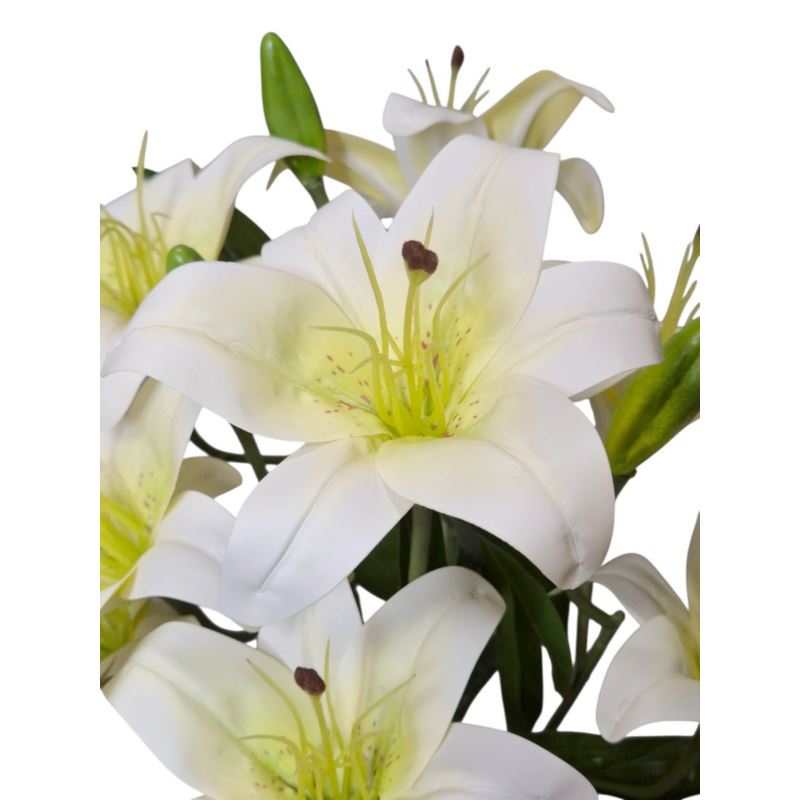 LILIA BUKIET 50CM SOFT TOUCH GREEN WHITE