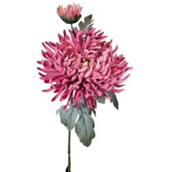 CHRYZANTEMA PŁASKA GAŁĄZKA KWIAT+PĄK 78CM MAUVE