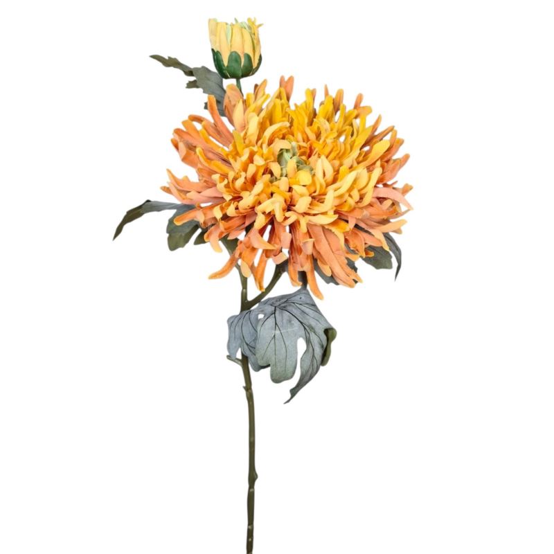 CHRYZANTEMA PŁASKA GAŁĄZKA KWIAT+PĄK 78CM YL OR