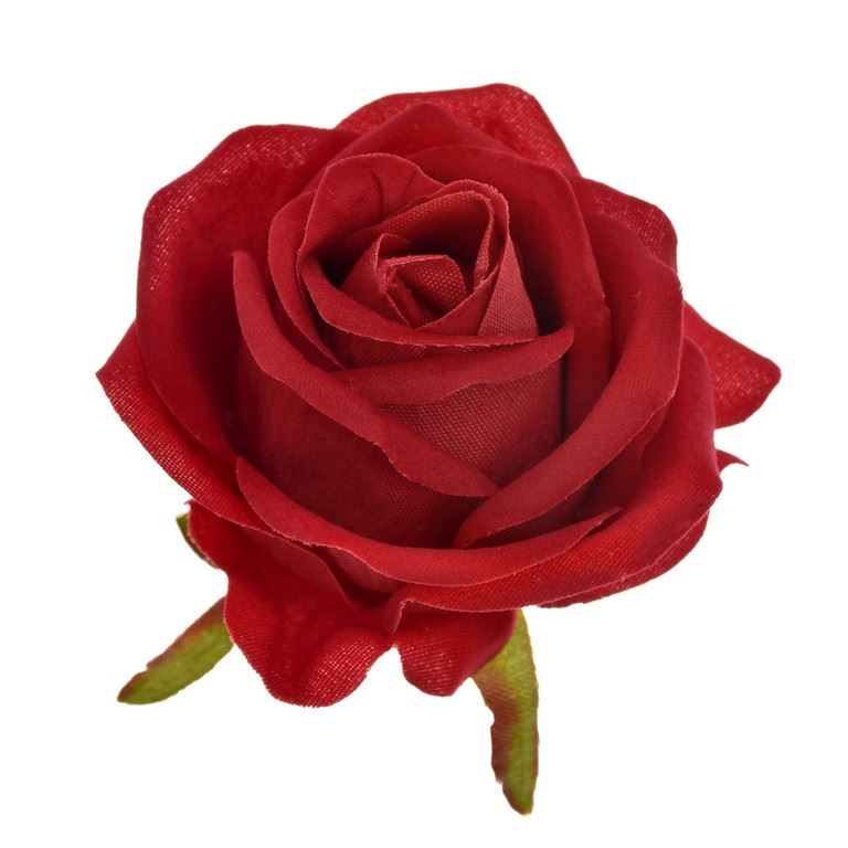 RÓŻA GŁOWA - VELVET 7,5CM ART273 RUBIN